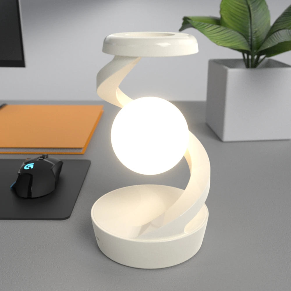 Creative Floating Desk Lamp with Wireless Charger