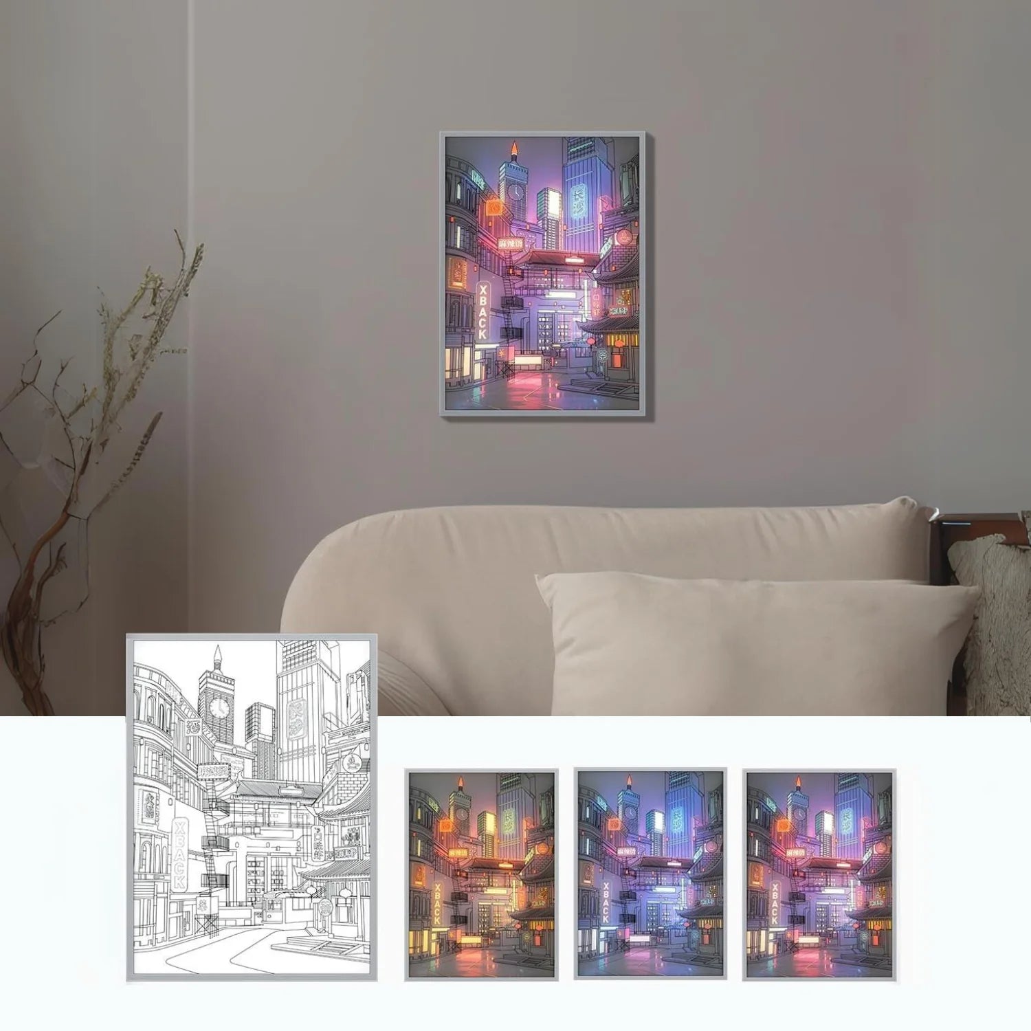 Beautiful City Night View Light Painting