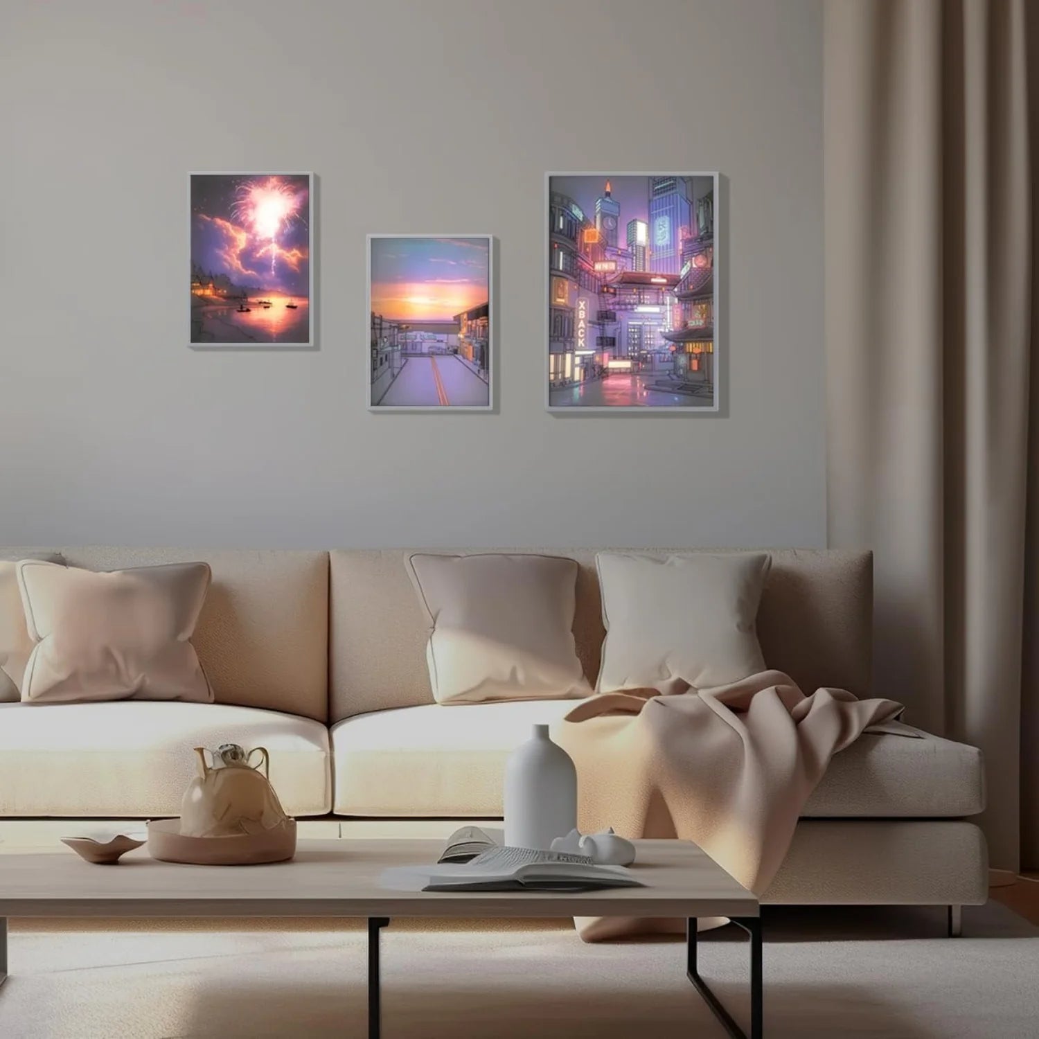 Beautiful City Night View Light Painting